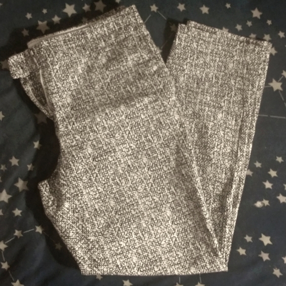 Katherine Barclay Cropped Ankle Pant Mid Rise Curvy Fit Speckled Snakeskin Print - Picture 1 of 11